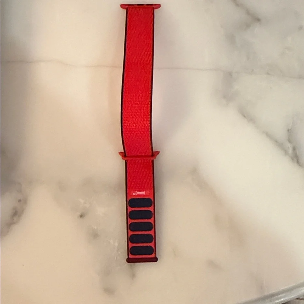 Apple Red Nylon Watch Band